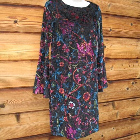 NWT Black Multi Velvet Dress - Picture 3 of 8